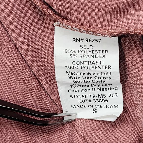 Perseption Concept Top Womens S Pink Short Sleeve Button Front Ruffled Preppy - Picture 5 of 8